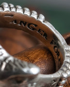 "GUCCI" Anger Forest series wolf motif turquoise stone design silver ring