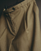 -SPECIAL- "HERMÈS" 90's-00's Wool silk tailored asymmetrical setup suit