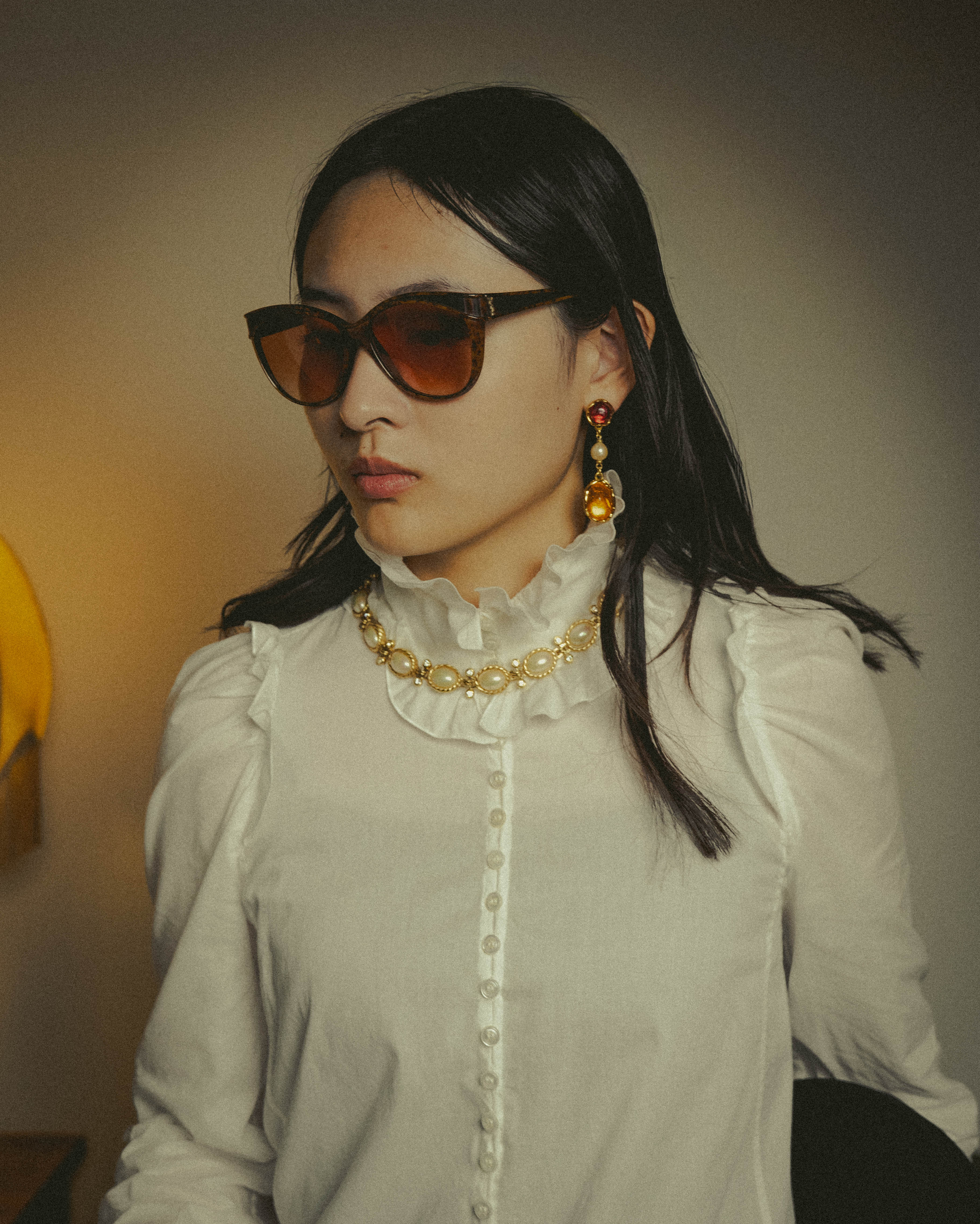 -SPECIAL- “Christian Dior” 70’s-80’s Faux pearl crystal statement necklace