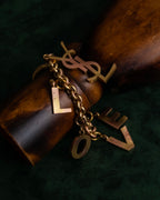 "YVES SAINT LAURENT" LOVE typography &amp; Cassandra motif design bracelet
