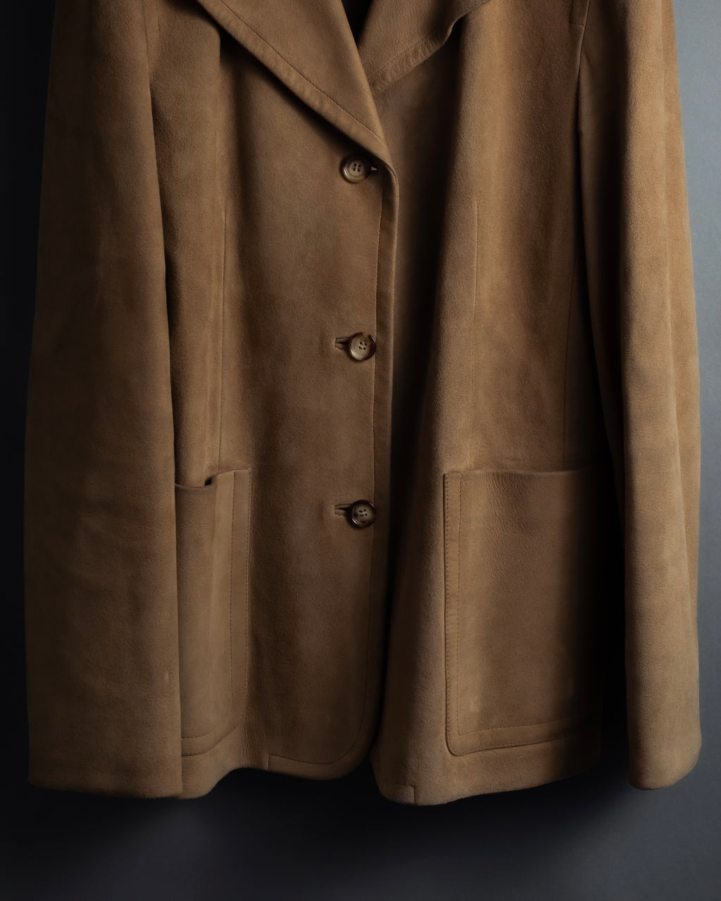 "CELINE" Relaxing design suede leather jacket