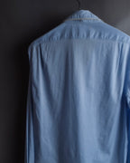 "GUCCI" Lace border design saxe blue shirt