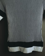"Salvatore Ferragamo" 00's-10's Monochrome striped cotton knit polo