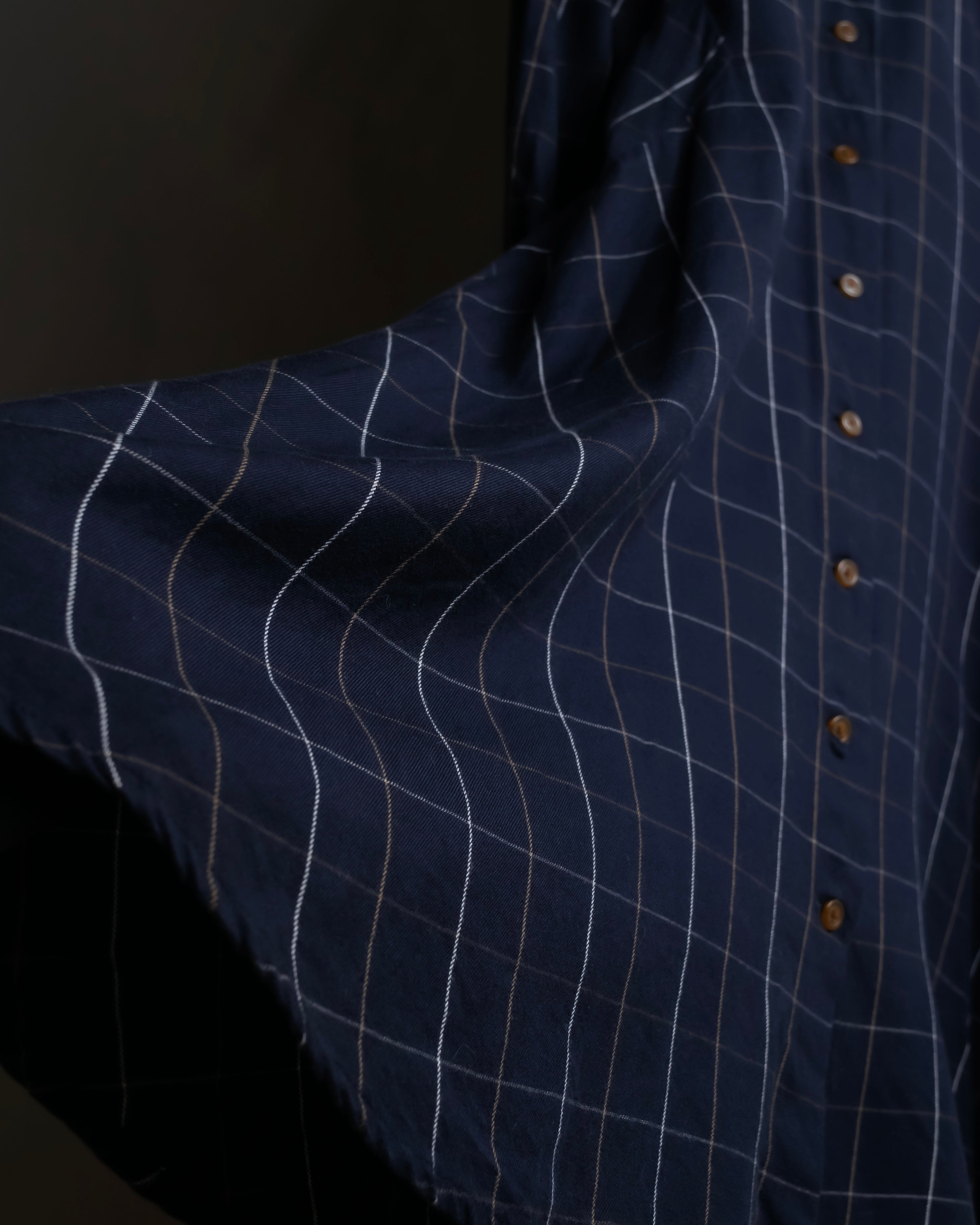 "Vivienne Westwood RED LABEL"
Windowpane print long shirt dress