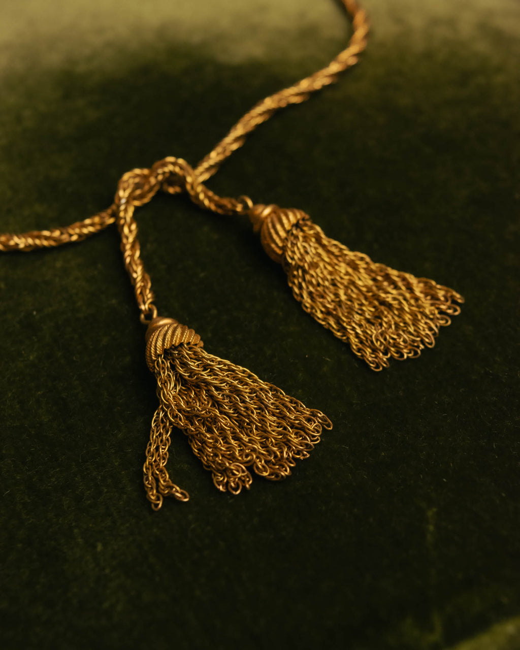 -SPECIAL- “Christian Dior“ 70’s-80’s Tassel rope chain necklace