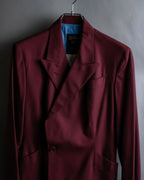"JEAN PAUL GAULTIER FEMME"
Bordeaux color peaked lapel wool tailored jacket
