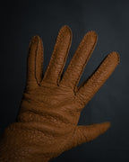 “Yves Saint Laurent” 80’s-90’s Hand-stitched peccary leather gloves