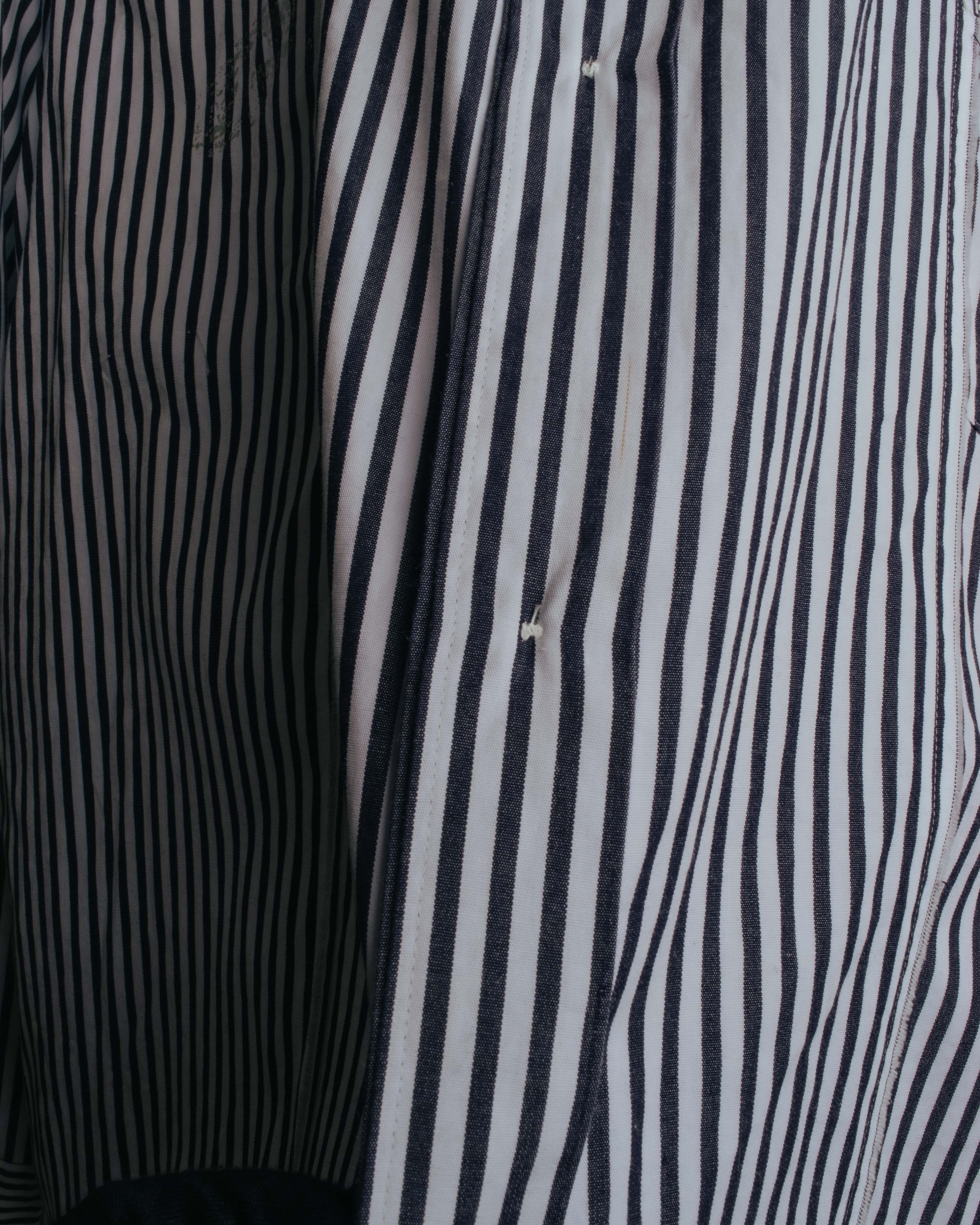 "COMME des GARCONS HOMME" 00's Graphic striped long sleeve shirt