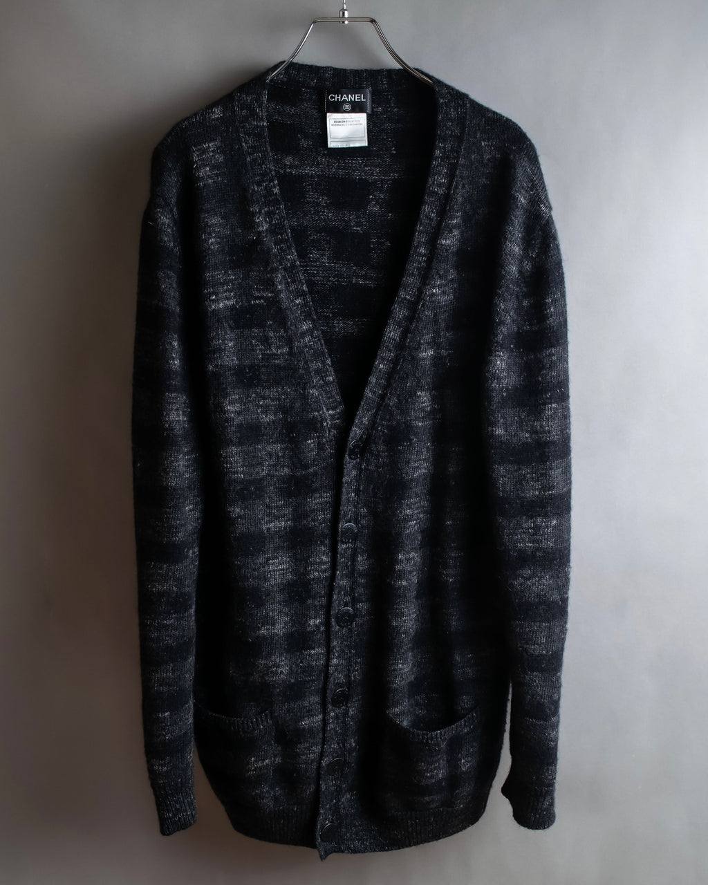 "CHANEL" Sample product hairy material light unevenness cardigan