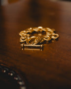 “CELINE” Late 80’s-early 90’s twisted rope circle link toggle bracelet