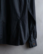 "Vivienne Westwood RED LABEL"
 Draped neck design black cotton shirt