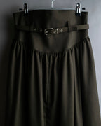"SUPPORT SURFACE" Belted gather design flare long skirt