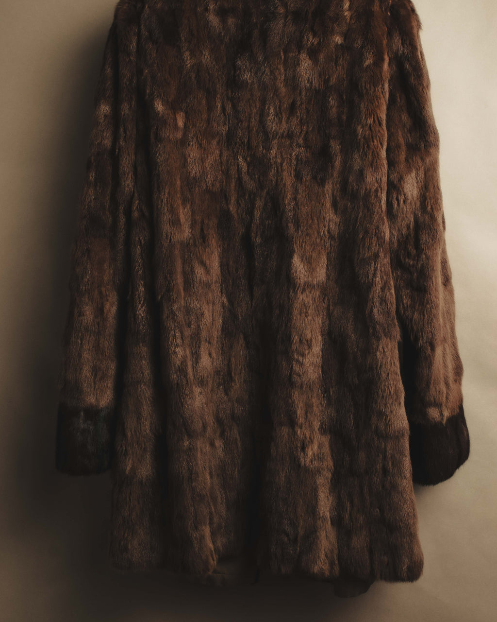 "ROBERTO VALENTINO" Reversible brown fur coat