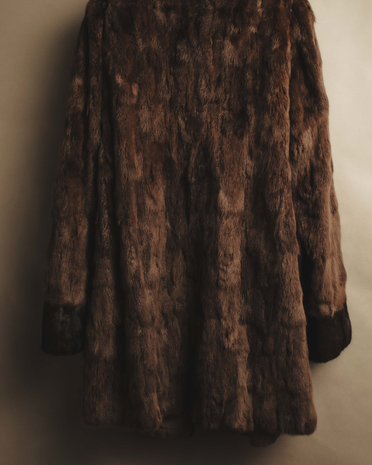 "ROBERTO VALENTINO" Reversible brown fur coat