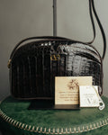"valentino garavani" 70's-80's Vintage genuine crocodile leather shoulder bag