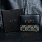 "GUCCI" GG pattern leather compact wallet