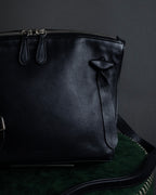"JIL SANDER" Hill model gently curved leather shoulder bag