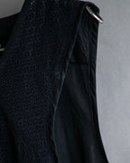 "tricot COMME des GARCONS" 96SS eyelet lace design patterned fabric switching vest
