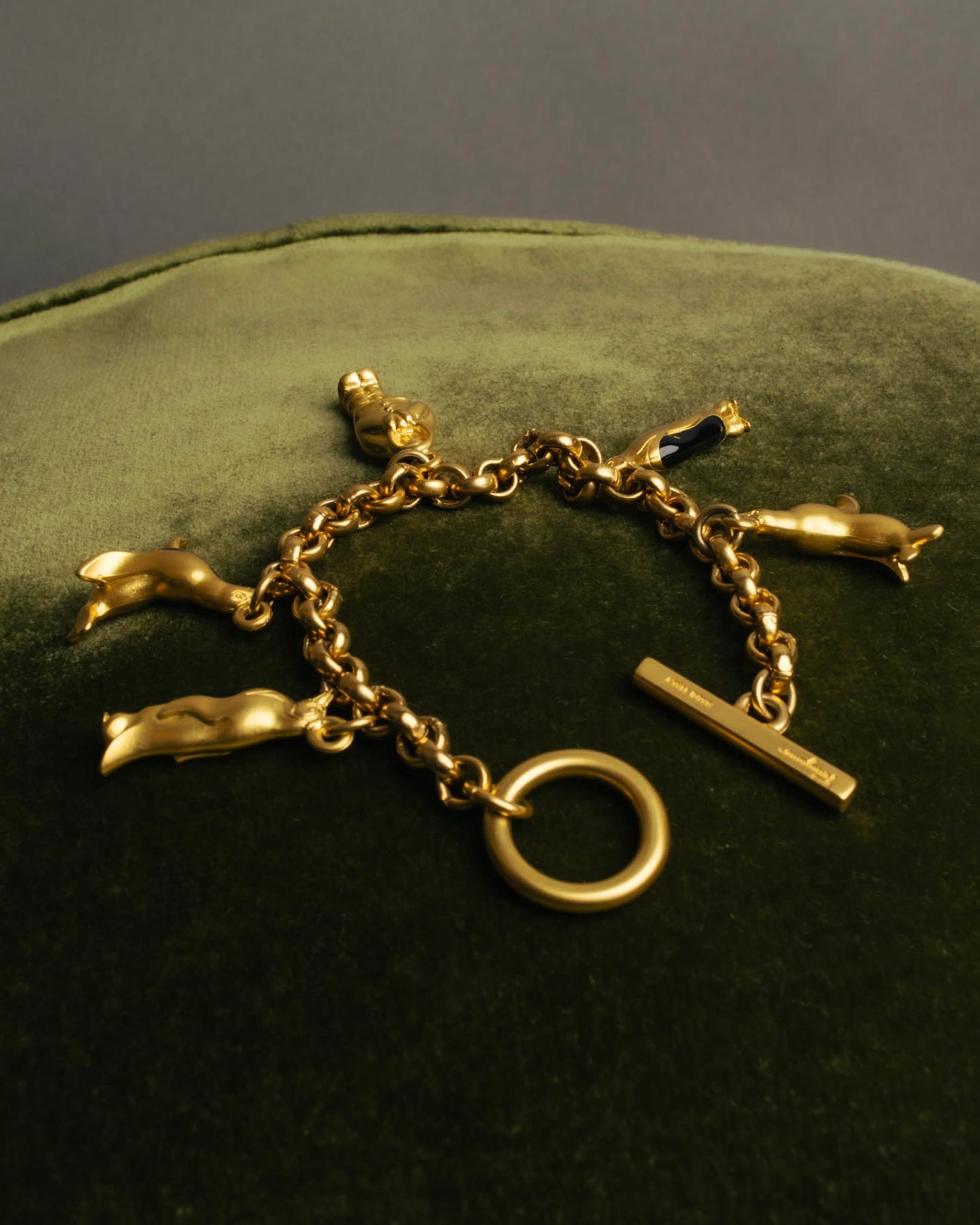"Salvatore Ferragamo" 80's-90's Playful winter charm bracelet