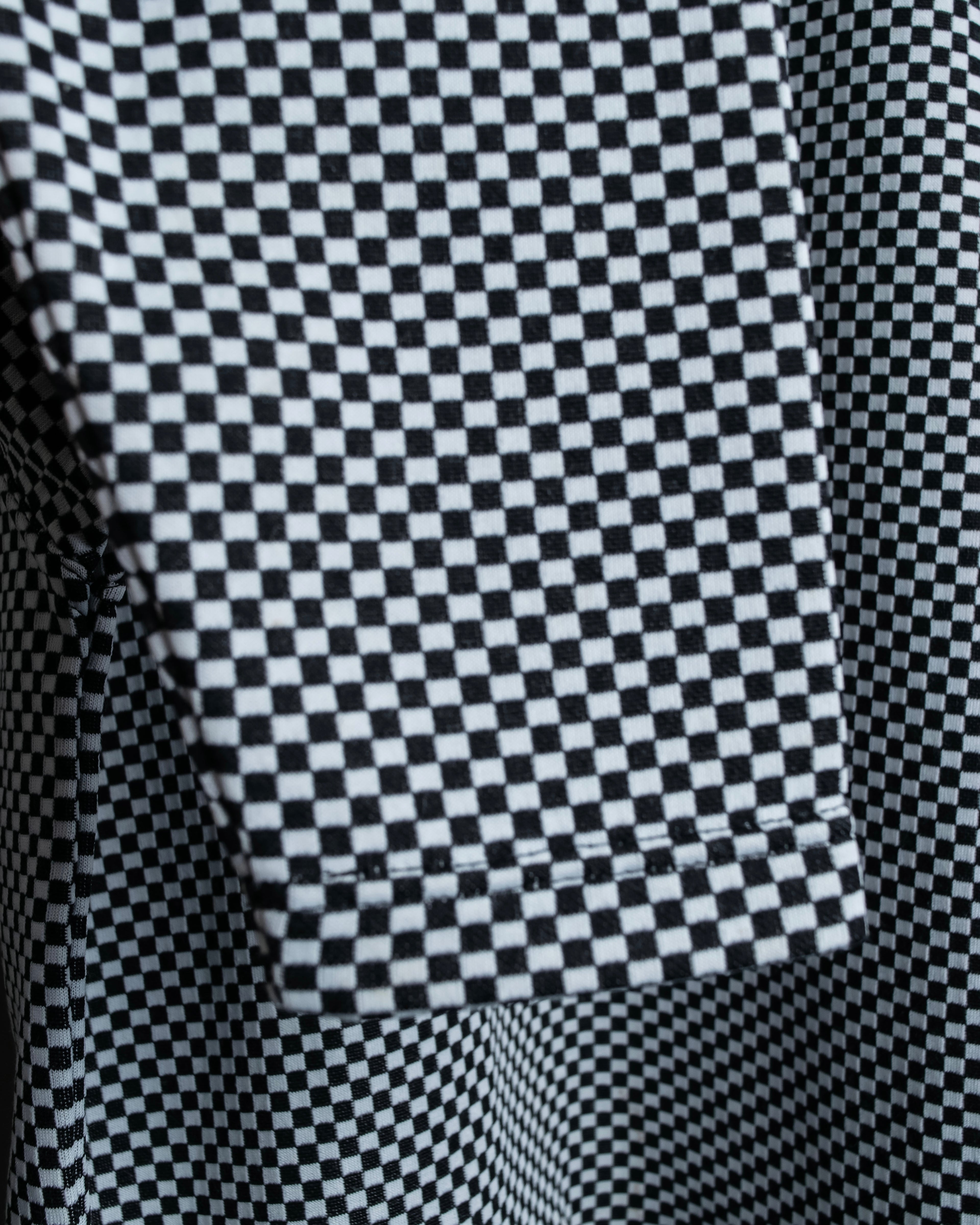 “VERSACE” checkered pattern zip pocket pull over