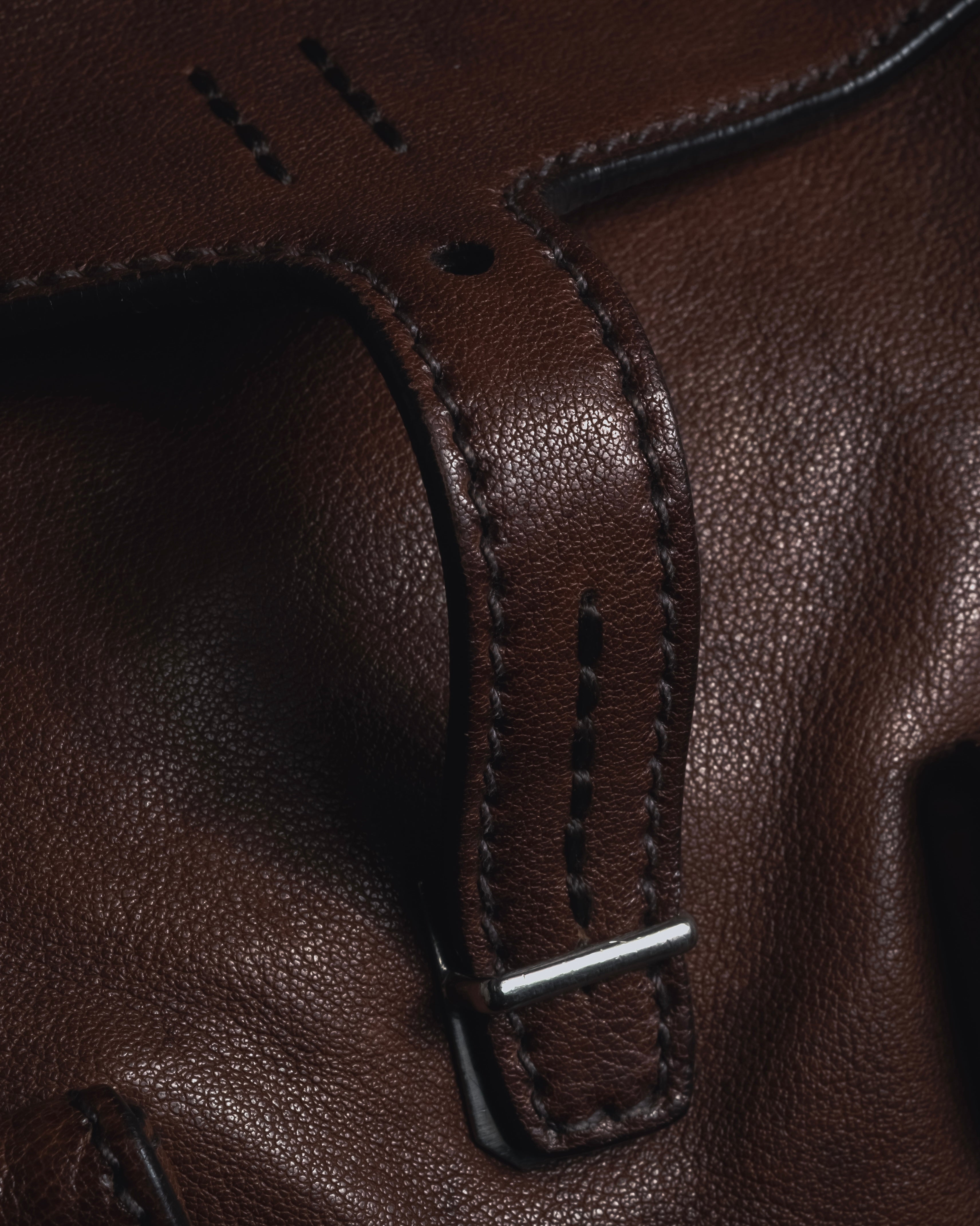 "JIL SANDER" 90’s-00’s Functional pocket leather satchel bag