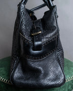"FENDI" Ethnico grained leather hand bag