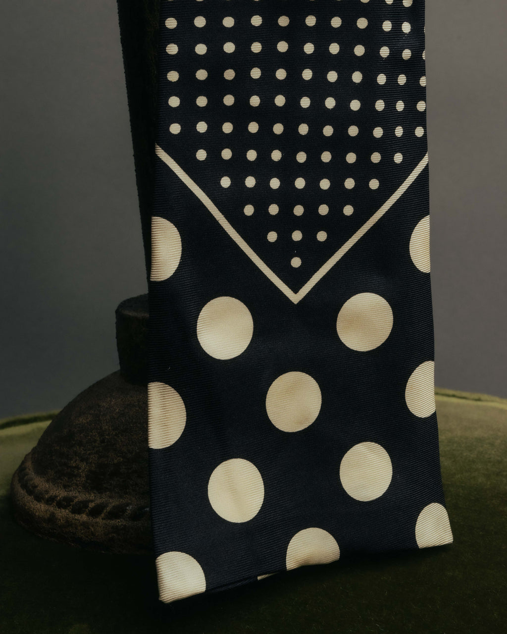 "Jean Paul Gaultier Paris" 90's-00's Graphic dotted silk neck scarf