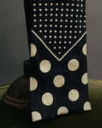 "Jean Paul Gaultier Paris" 90's-00's Graphic dotted silk neck scarf