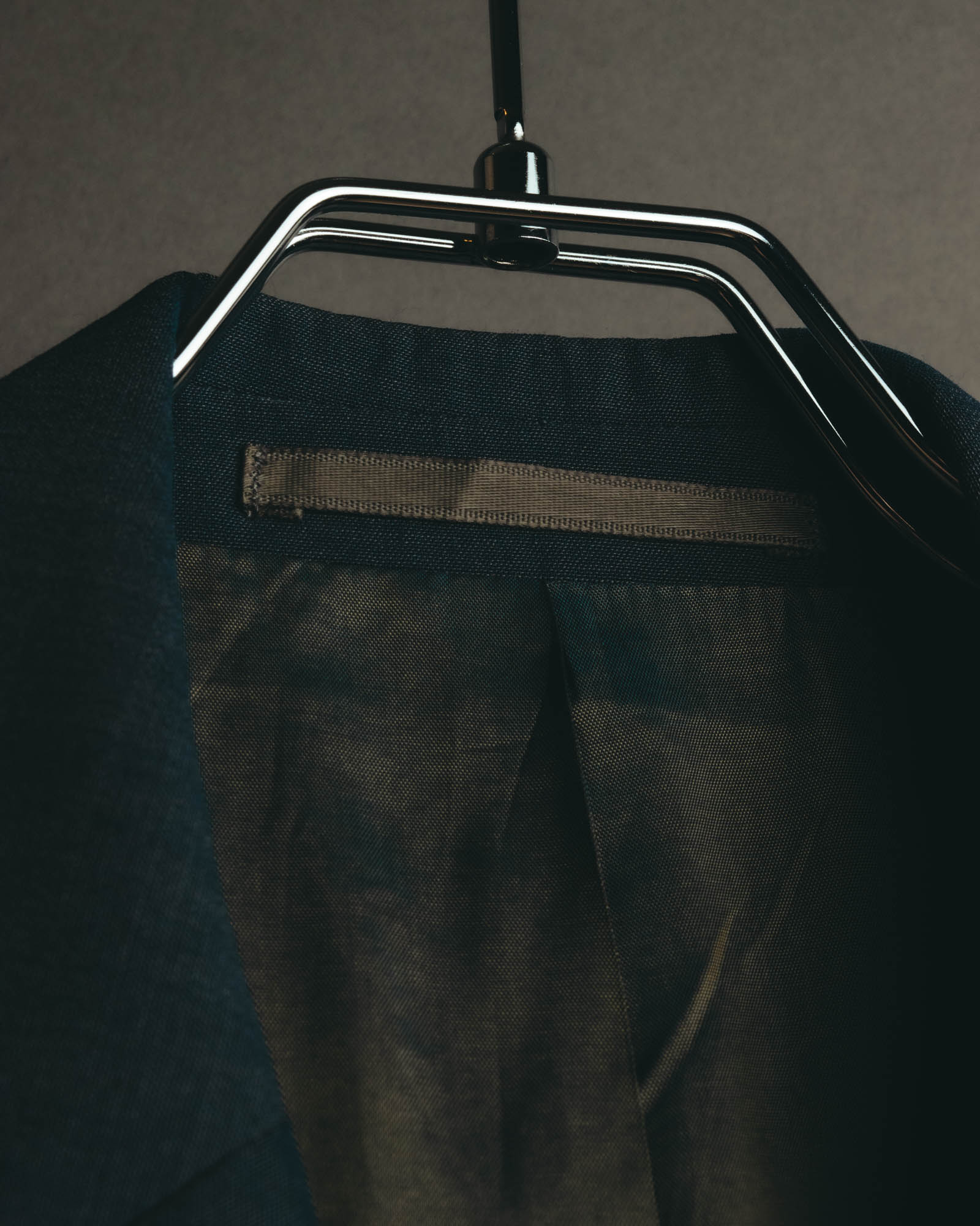 “Vintage” Textured blue tailored jacket