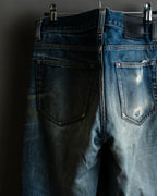 "GUCCI" Gradient fade design tapered denim