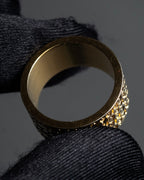 "Chloe" Logo engraved design gold tone ring