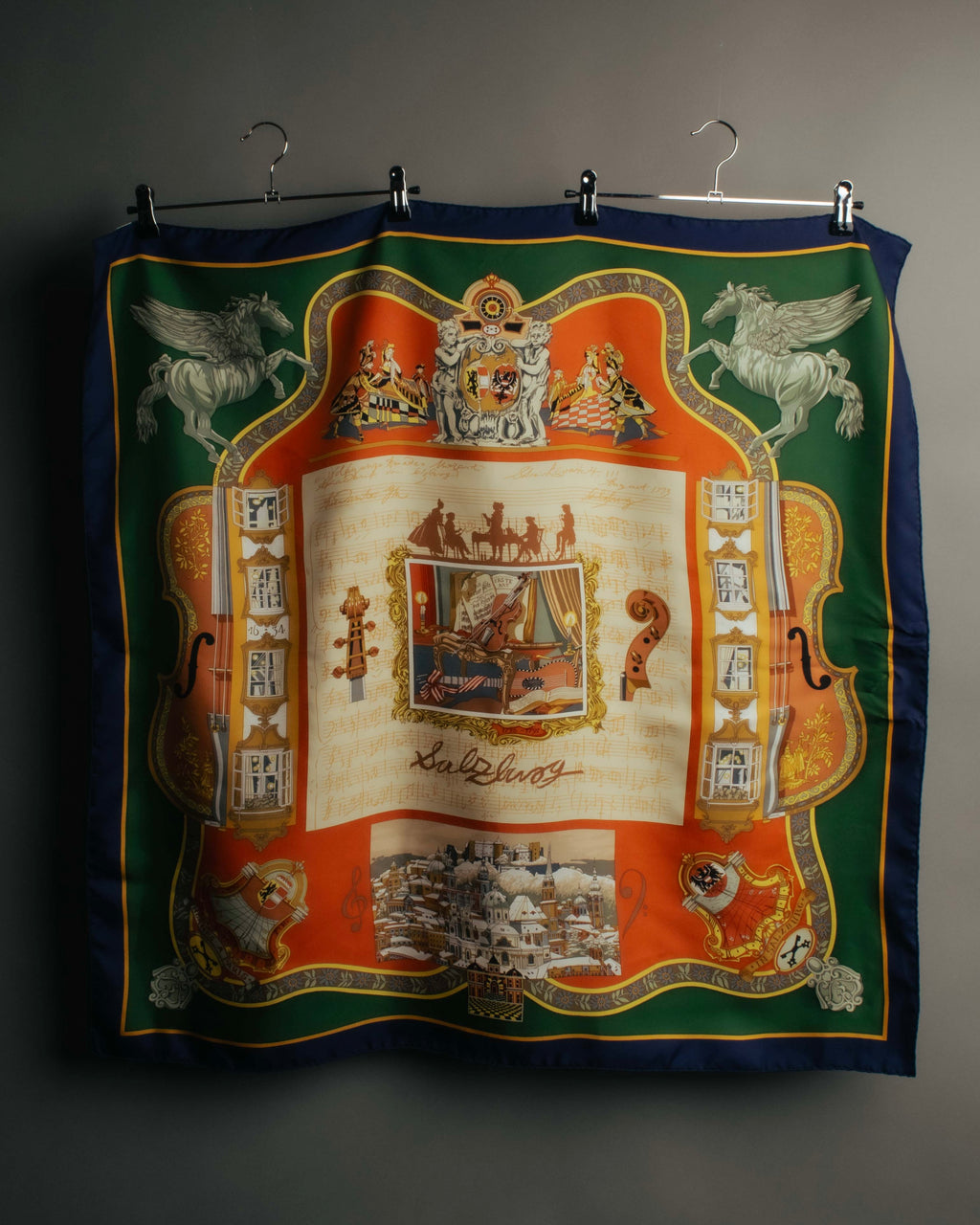 "Hermès" 90's-00's Classic printed silk scarf