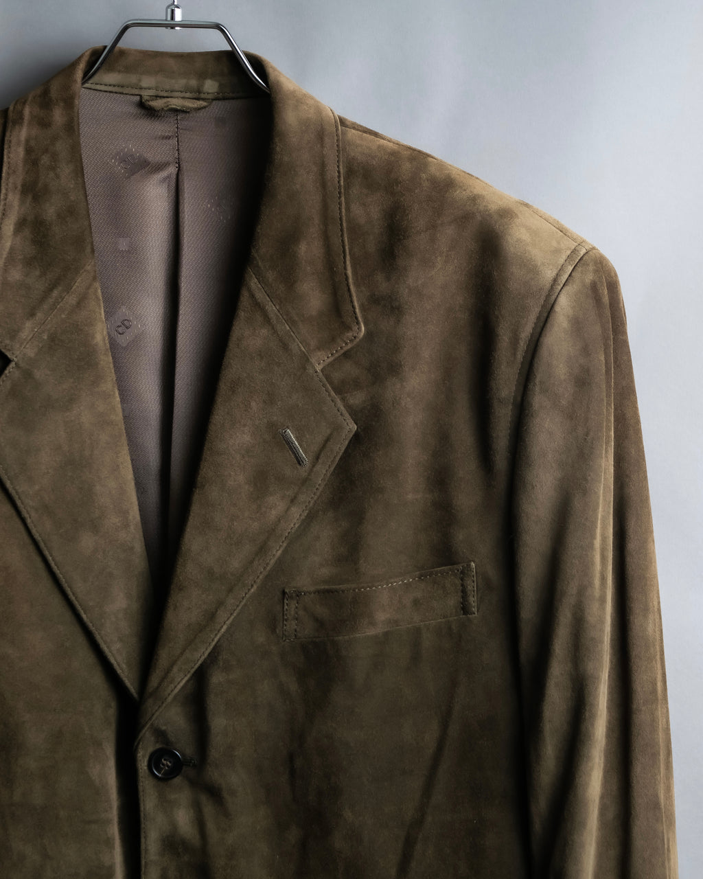 "Christian Dior" Nubuck leather oversized tailored jacket