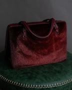"LOEWE" Seal fur leather hand bag