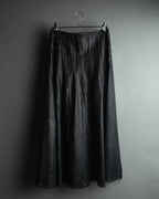 "JUNYA WATANABE COMME des GARÇONS" 00's Glossy raw hem flared long skirt