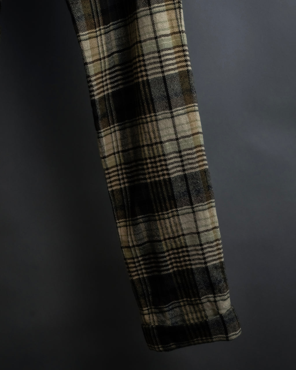 "GUCCI" Brushed check pattern tapered pants