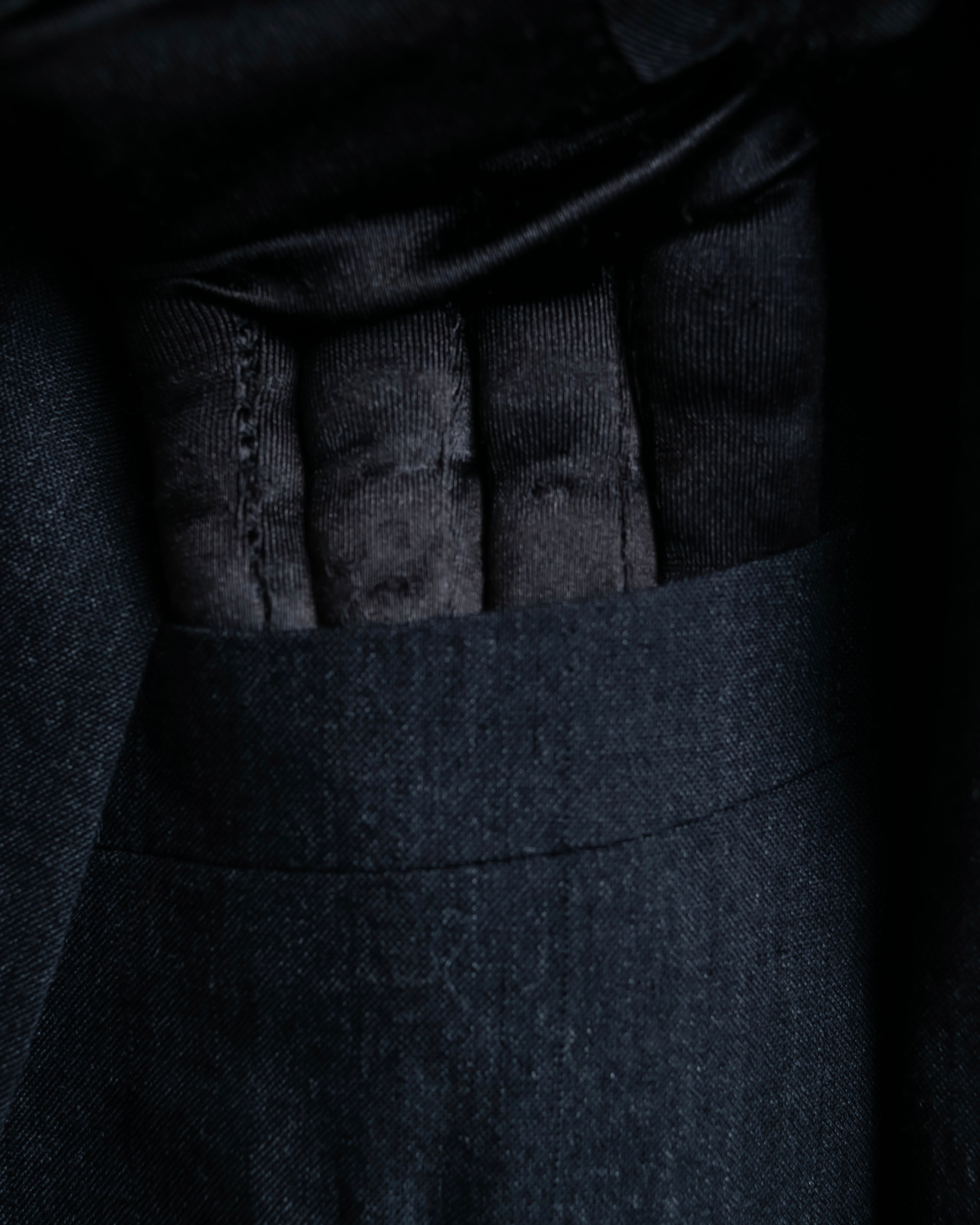 "COMME des GARCONS
HOMME" Notch lapel tailored jacket & wide tapered slacks charcoal gray set up