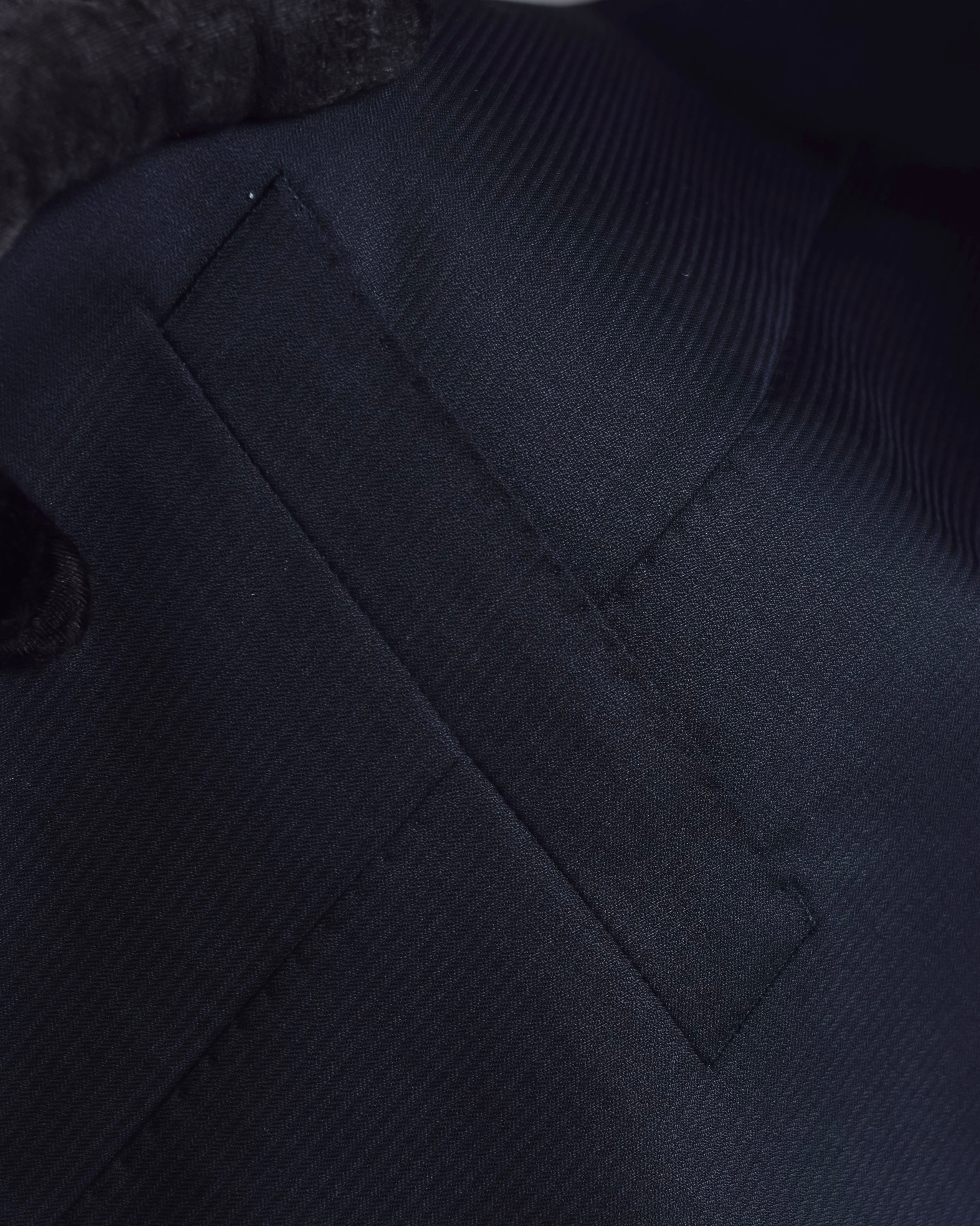 "GIORGIO ARMANI" Deep satin backed tailored wool vest