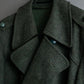 Vintage deep green colour military long coat