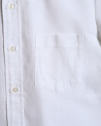 VINTAGE/ Button Down Short Sleeves White Shirt