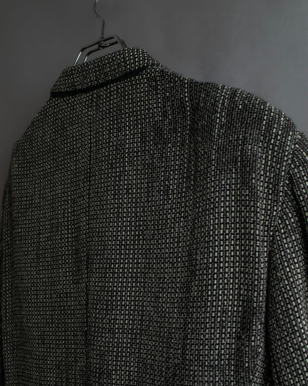 "GIORGIO ARMANI" Greige mix checkered pattern tailored jacket