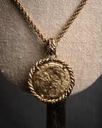 “Yves Saint Laurent” 90’s Cameo medallion rope chain necklace