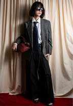 "GUCCI" Navy micro pattern silk necktie