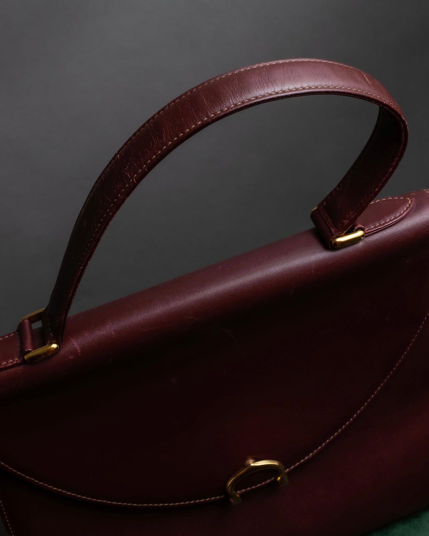 "Cartier" Jewelry inspiration bordeaux color trapezoid hand bag