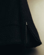 "CHANEL" 04AW Textured wool angora tweed zip jacket