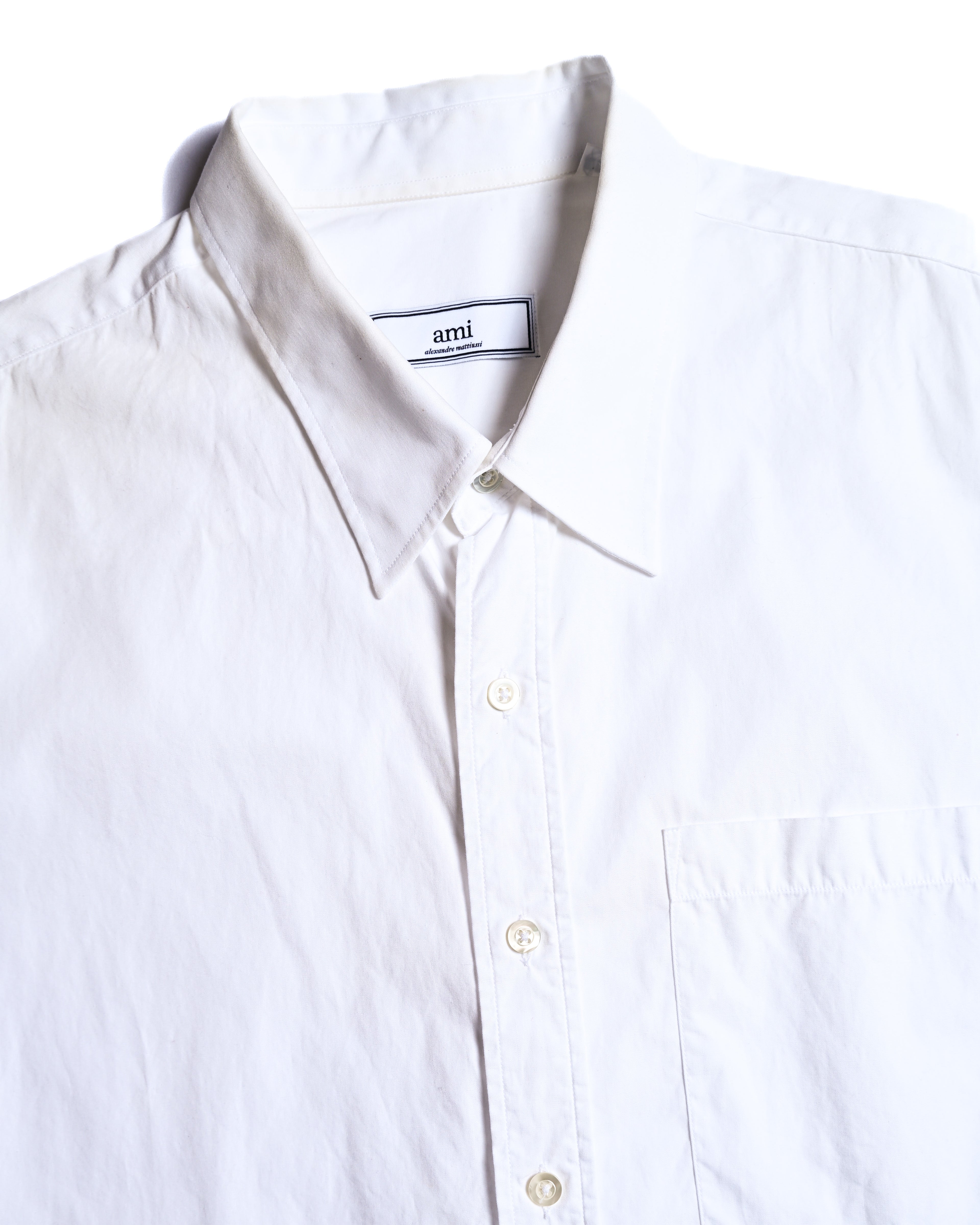 Ami alexandre mattiussi/ Oversized Long Dress Shirt White