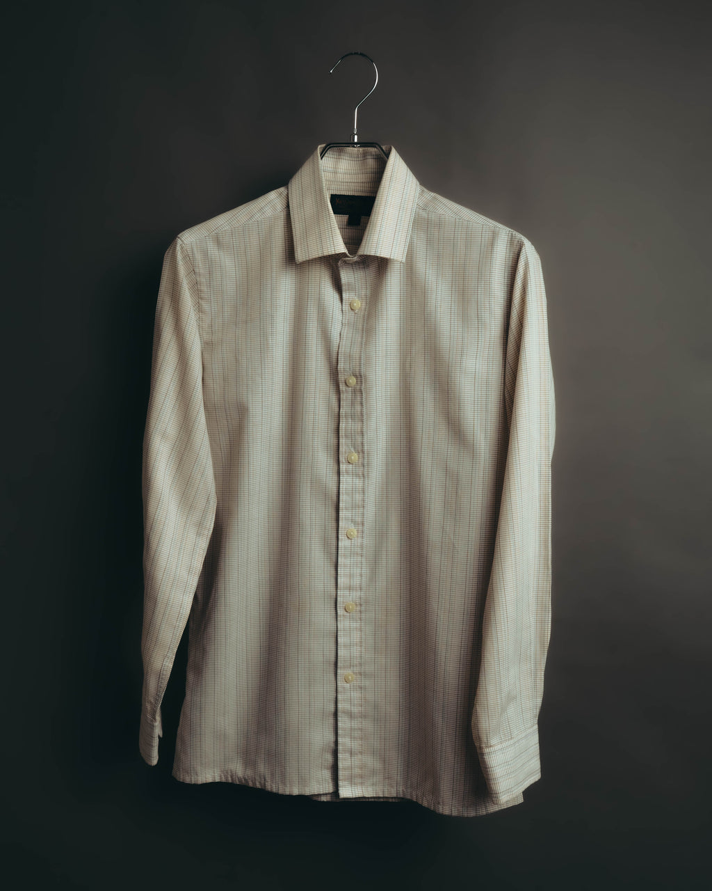 "Yves Saint Laurent" 70's Classic checked dress shirt