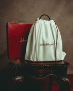 –SPECIAL– "Salvatore Ferragamo" 90's-00's Sculptural basket top-handle handbag