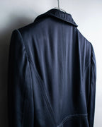 "GUCCI" Shawl collar glossy black jacket