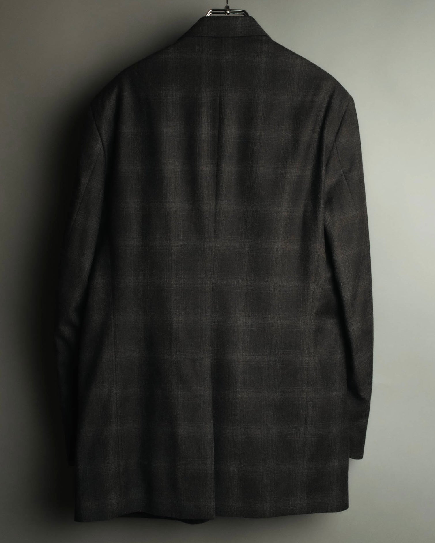 “PRADA” 90’s-00’s Wool cashmere checked tailored jacket